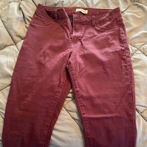 Maroon jeans